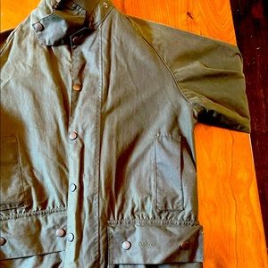 Barbour Beaufort UK made with matching HOOD $50 and LINER $140 sage medium